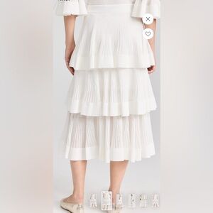 Zimmermann Cream Tiered A-Line Skirt - NWT